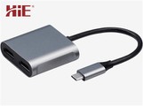 USB-C - Duo-HDMI アダプター